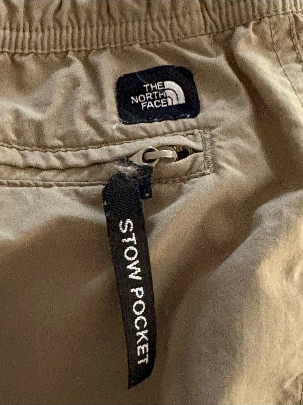 The North Face Mens Wide Leg Cargo Trousers Small W28 L28 Tan Nylon Hike Outdoor